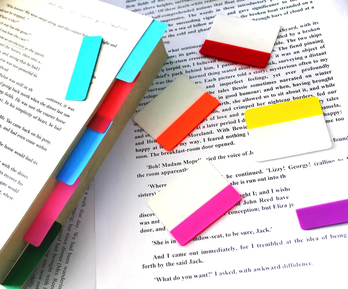 ELII 500 Pieces Sticky Index Tabs 2 Inch & 0.5 Inch | Writable, Repositionable, 10 Vibrant Colors - view 9