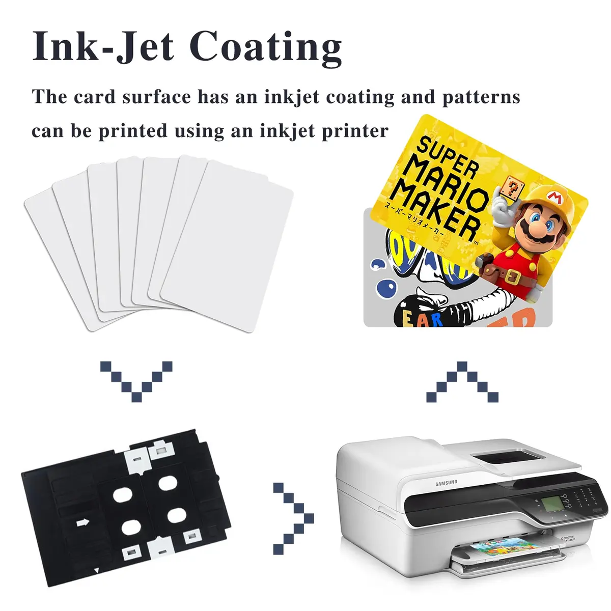 Timeskey NFC Inkjet NFC Cards 100pcs | NTAG215 Compatible, Printable, Laminated, 85*54mm - view 5