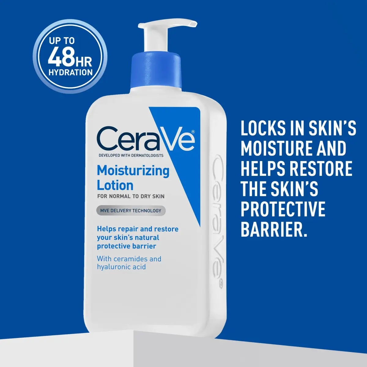 CeraVe Daily Moisturizing Lotion for Dry Skin 562ml (19 Fl Oz) | Fragrance-Free, Oil-Free, Non-Comedogenic - view 6