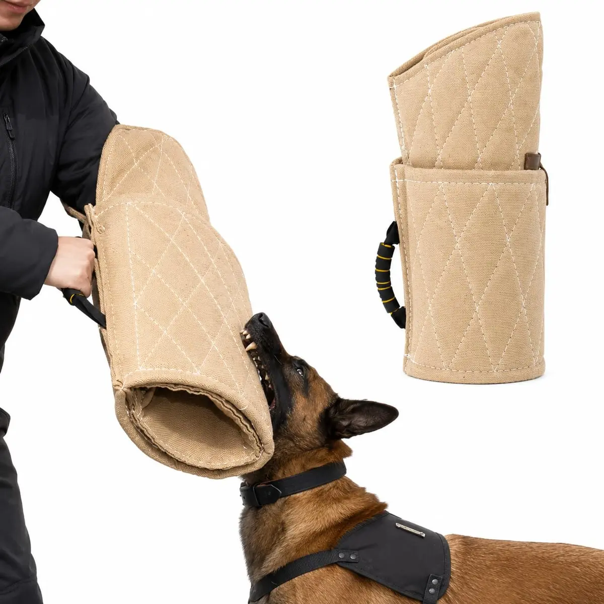 Morezi Dog Bite Sleeve Training Arm Guard for Large Dogs & Puppies | 58cm (22.8") Yellow - main product image