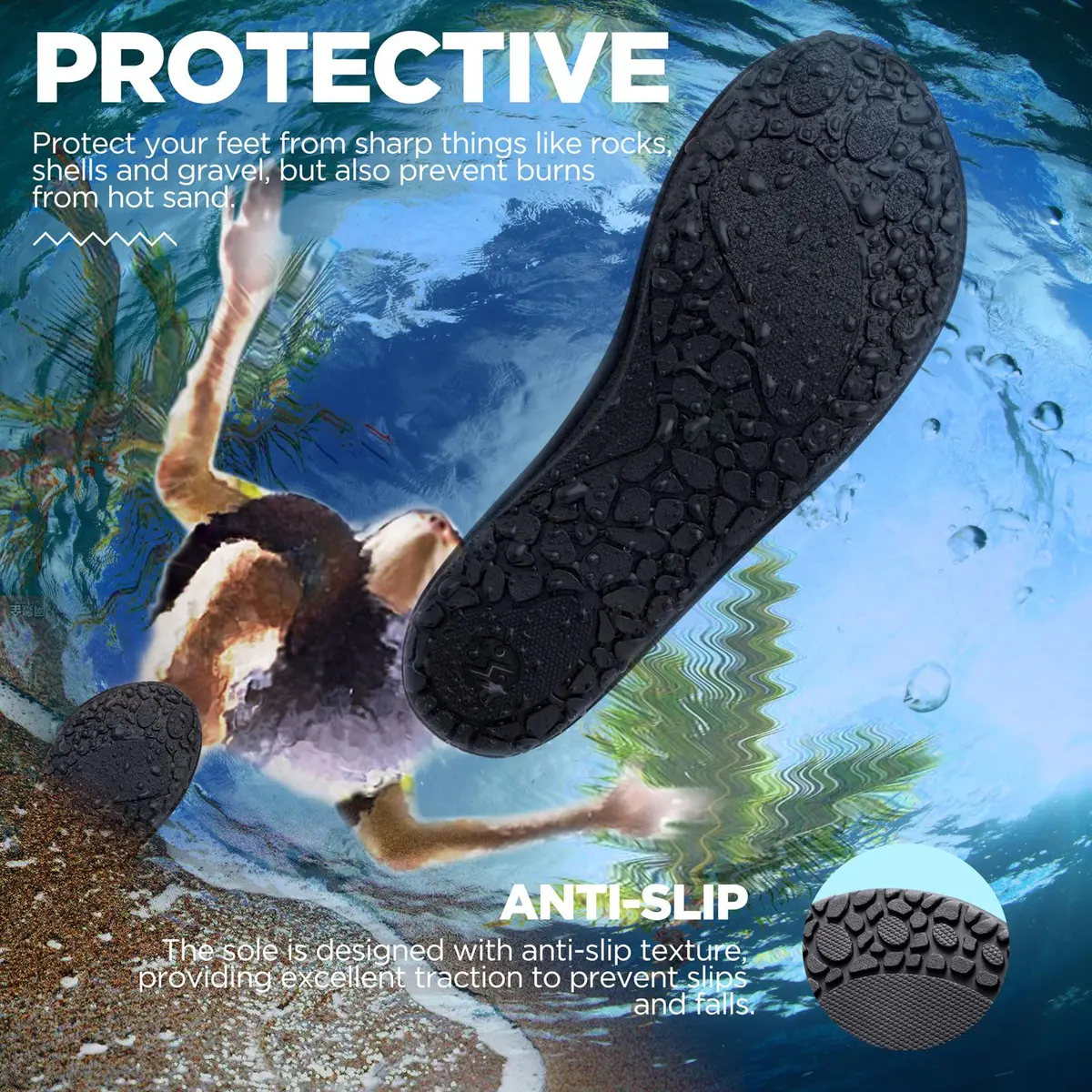 SIMARI Water Shoes for Women Men Swim Aqua Socks | Breathable, Quick-Dry & Anti-Slip (70-120 chars) - view 4