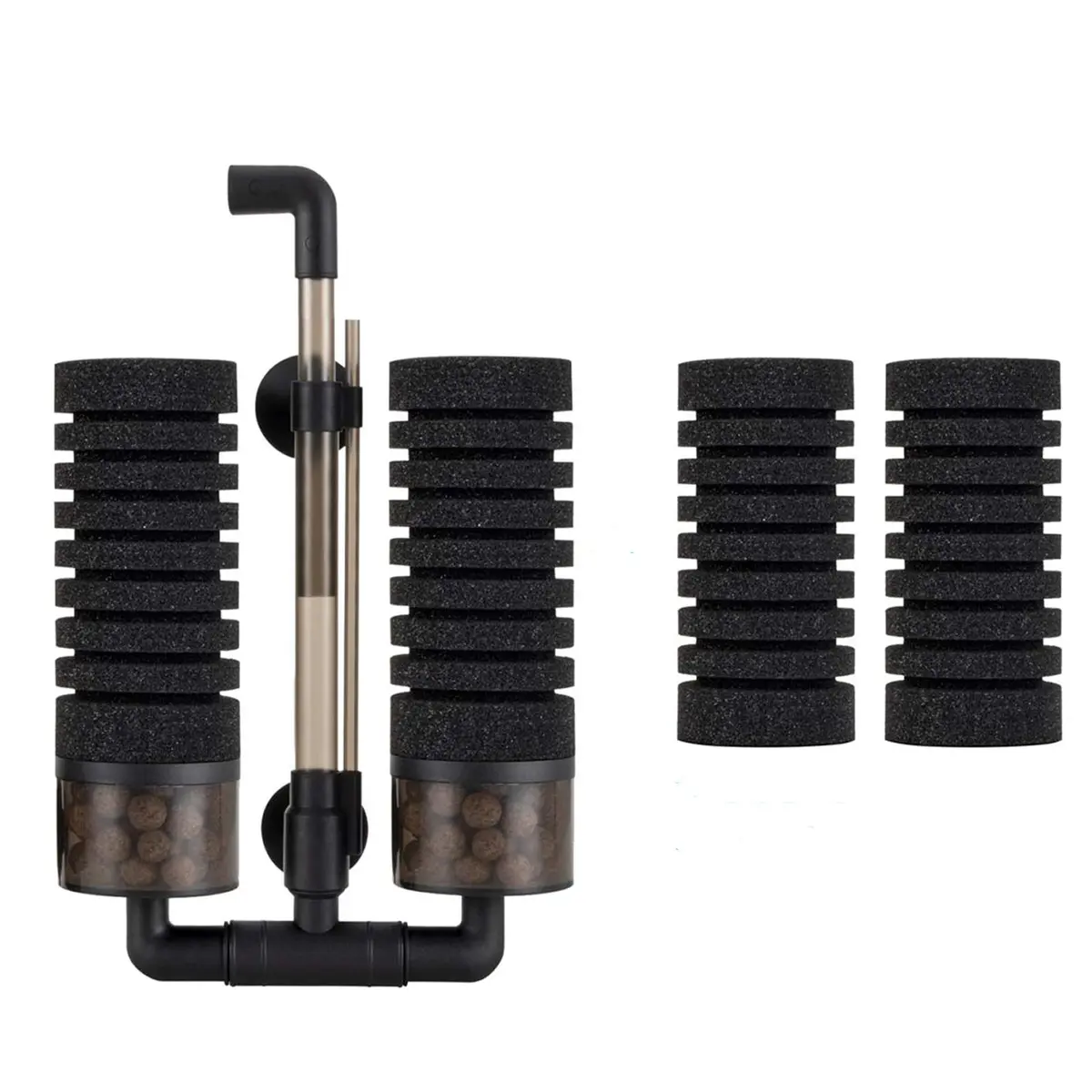 hygger Aquarium Double Sponge Filter 6" x 9-13" | Bio & Physical Filtration for Fish Tank (120-150 chars) - main product image