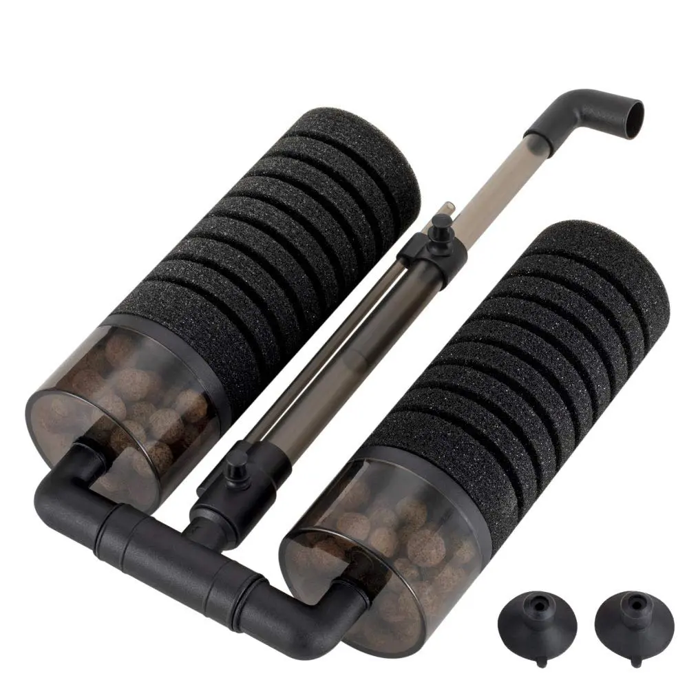 hygger Aquarium Double Sponge Filter 6" x 9-13" | Bio & Physical Filtration for Fish Tank (120-150 chars) - view 2