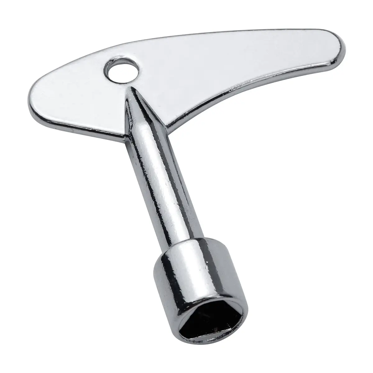Antrader Triangle Spanner Key, Universal for Elevator Emergency Lift Door | Metal, Silver, 57mm - main product image