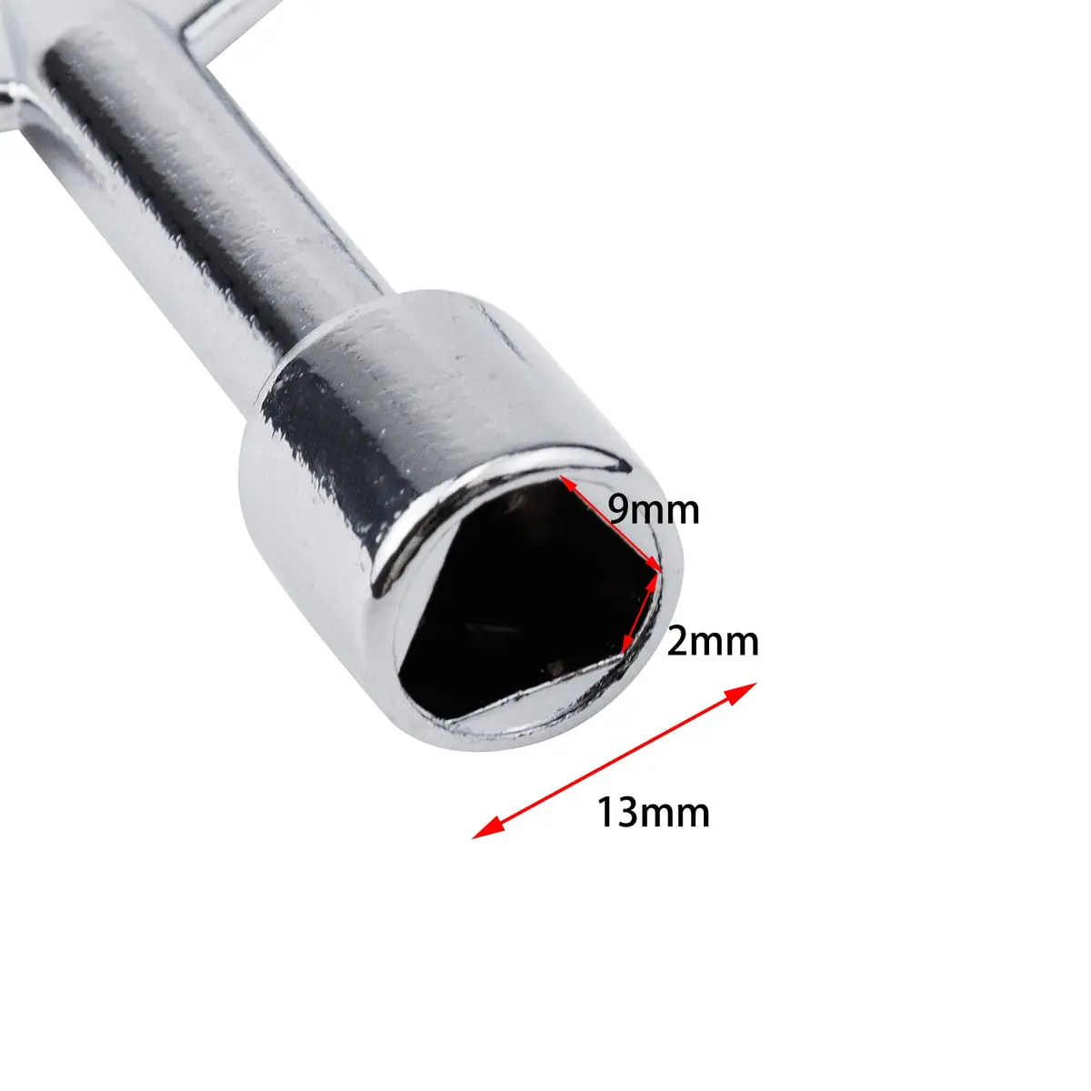 Antrader Triangle Spanner Key, Universal for Elevator Emergency Lift Door | Metal, Silver, 57mm - view 4