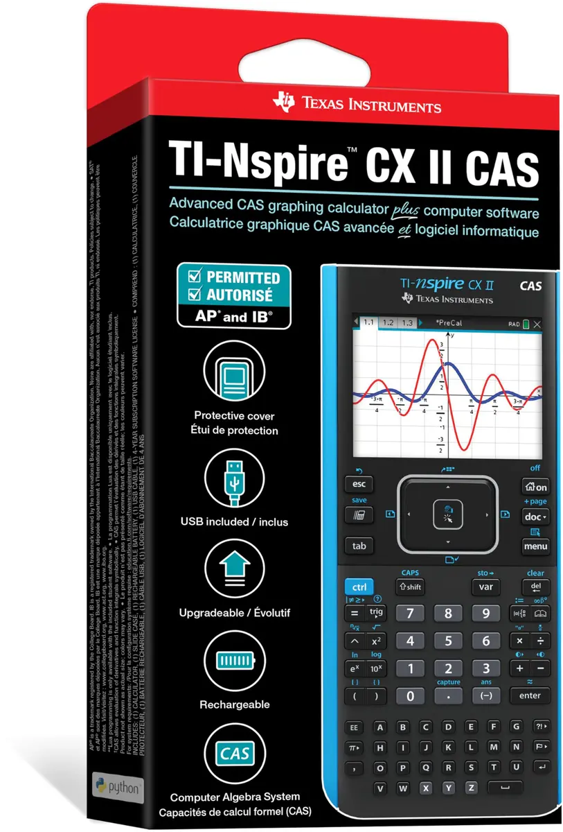 Texas Instruments TI-Nspire CX II CAS Color Graphing Calculator with Student Software (PC/Mac) | Advanced Math & Science Tool - view 5