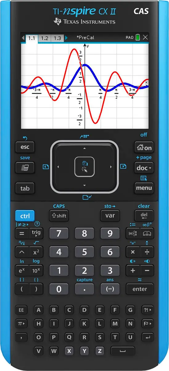 Texas Instruments TI-Nspire CX II CAS Color Graphing Calculator with Student Software (PC/Mac) | Advanced Math & Science Tool - main product image