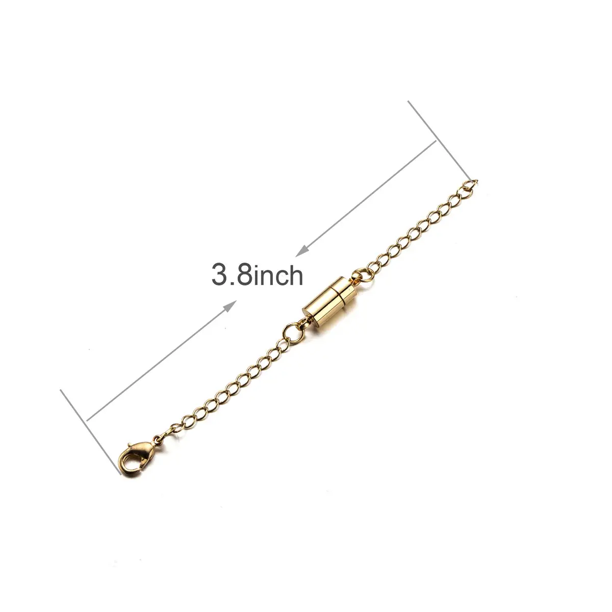 Zpsolution Magnetic Necklace Clasps with Extender Chains Gold-Silver | Lead & Cadmium Free Jewelry Extenders - view 5