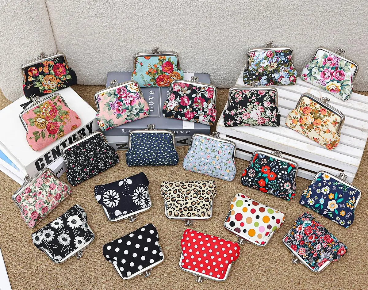 Sanxiner Coin Purse Retro Kiss-lock Floral Wallet | Vintage Small Wallet for Women - view 6