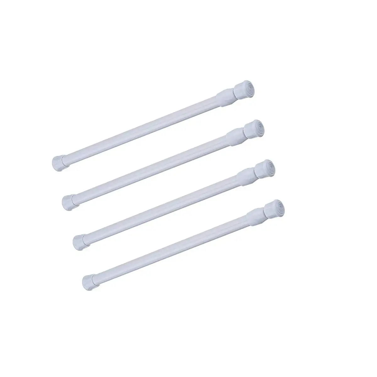 qinnsou 4 Pack Tension Rods 70-120cm (28-48 inch) | Rust-Proof Spring Steel Shower Curtain Rods for Bathrooms & Closets - main product image
