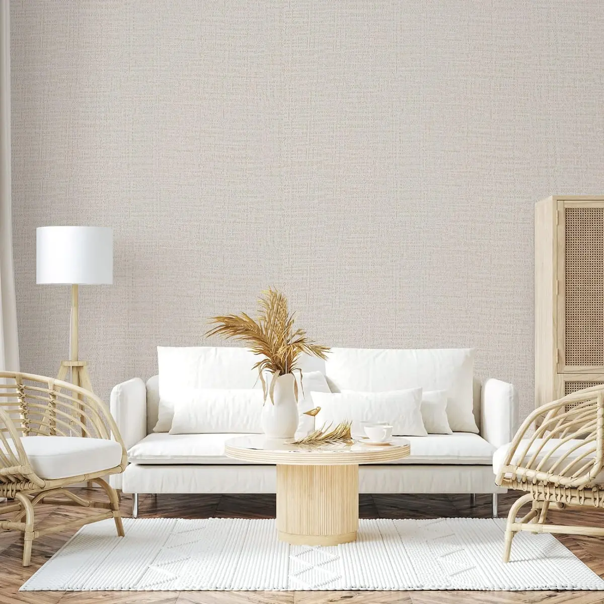 TANONE Contact Paper Peel and Stick (15.8 in X 118 in), Grasscloth Wallpaper Self Adhesive Removable Wallpaper, Fabric Linen Thickened Wall Paper Decorative for Wall Cabinets Drawers Kitchen - view 5