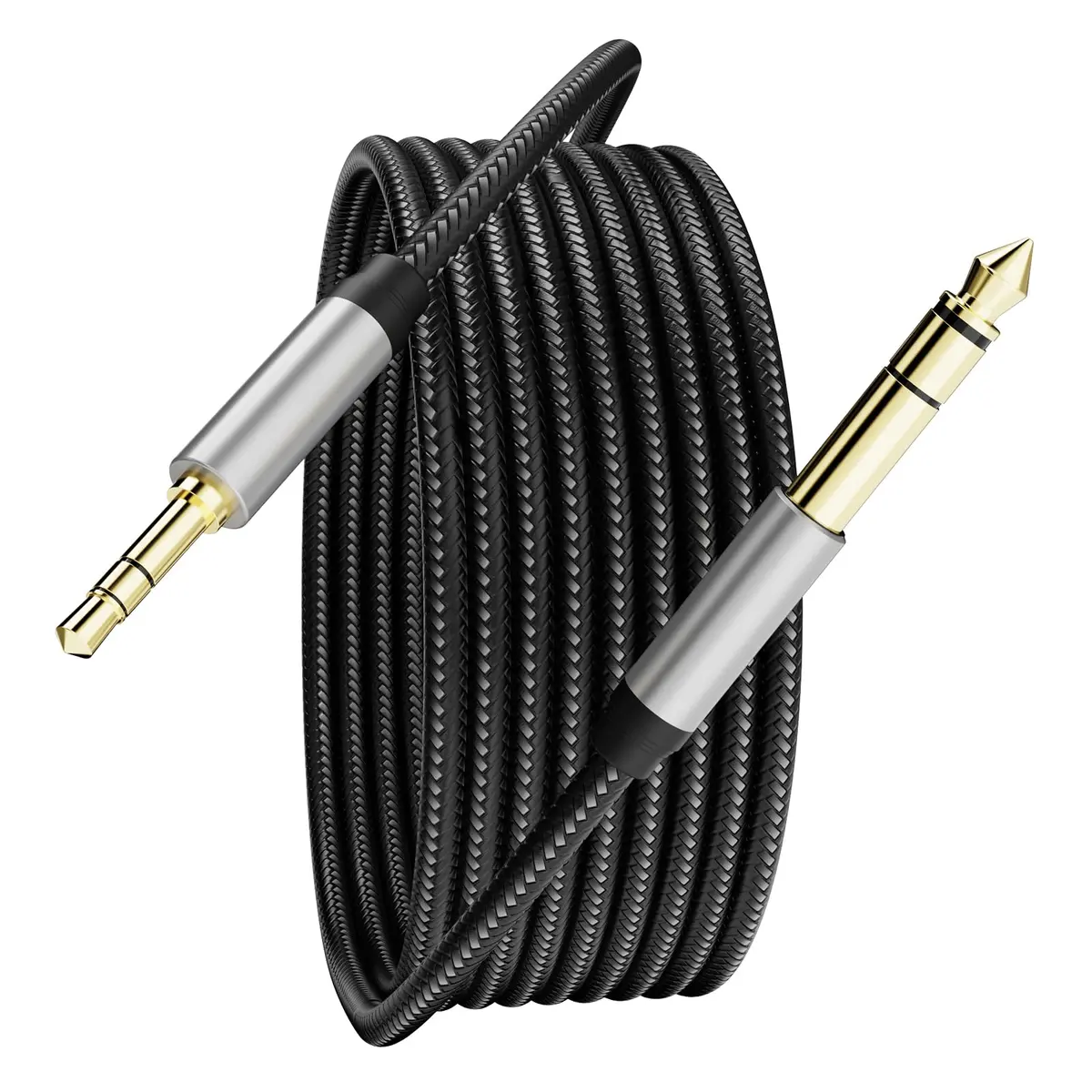 Jelly Tang 3.5 mm to 6.35 mm Audio Cable 3Ft | Gold-Plated Stereo Jack for Amplifiers & Devices - main product image