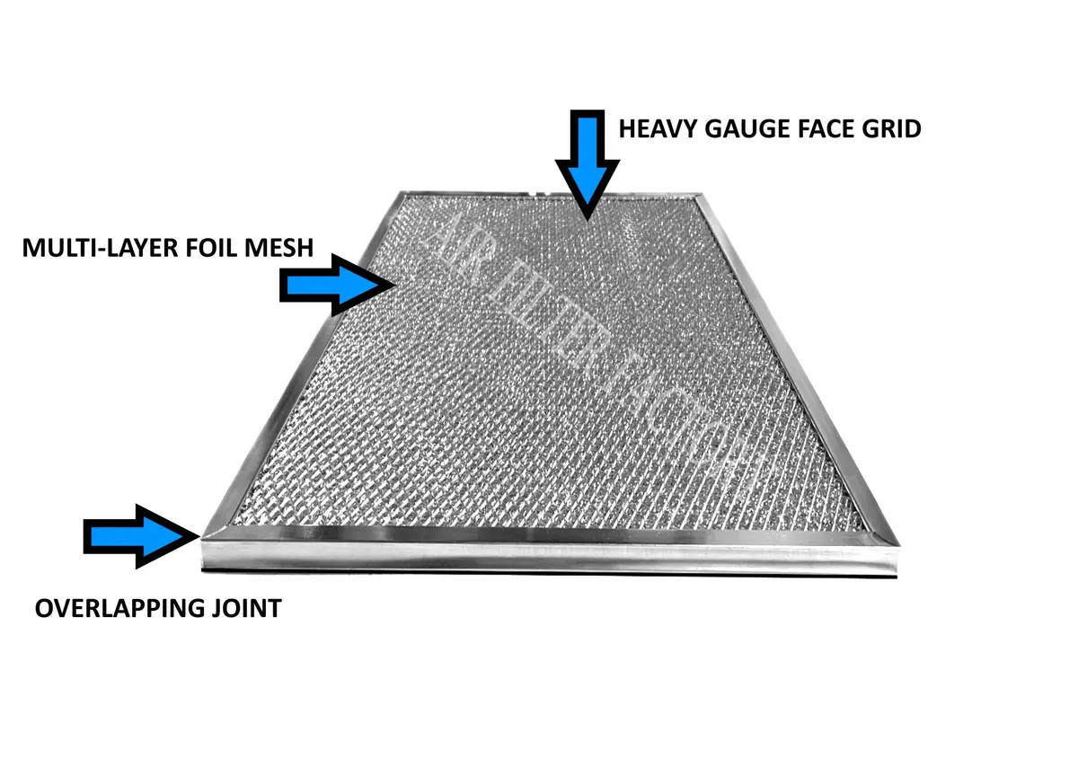 Air Filter Factory 203369 Aluminum HVAC Filters 12-1/2 x 20 Inch | Reusable Dust & Lint Capture - view 3