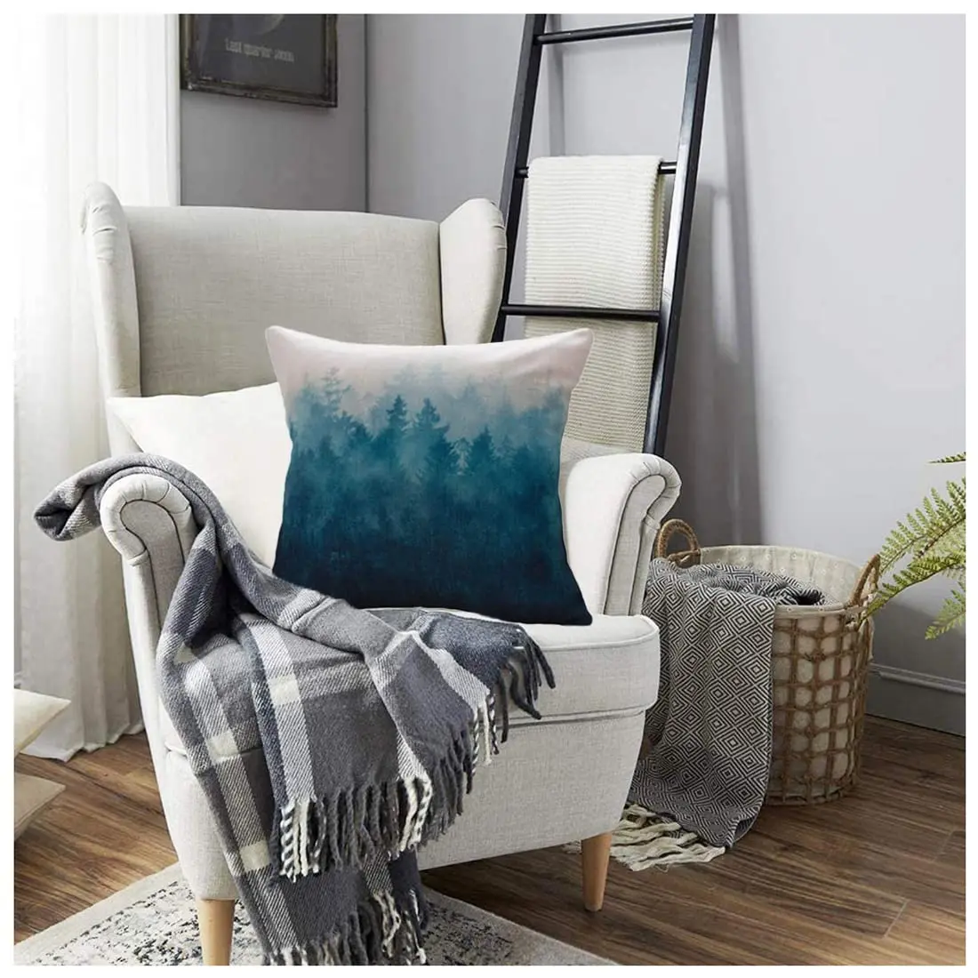 NYDECOR Forest Tree Throw Pillow Covers 18x18 | Rustic Nature Pillow Case Set of 4 - view 2