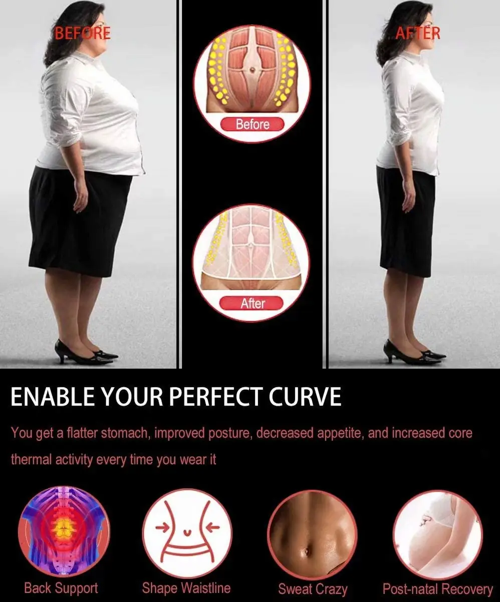 HOPLYNN Neoprene Sweat Waist Trainer Corset for Women | Body Shaper & Tummy Control - view 3