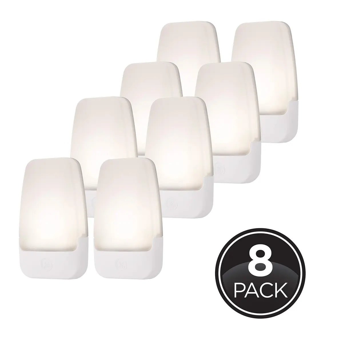 GE Plug-in Night Light with Dusk to Dawn Sensor, 8 Pack | Automatic Illumination for Multiple Rooms - view 8