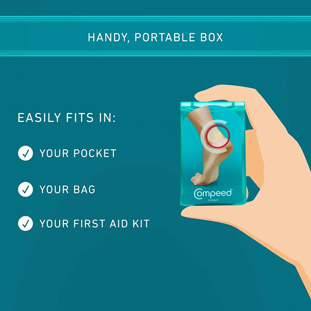 Compeed Advanced Blister Care Pads, Medium Heel, 5 Ct | Instant Pain Relief & Long-Lasting Blister Protection - view 4