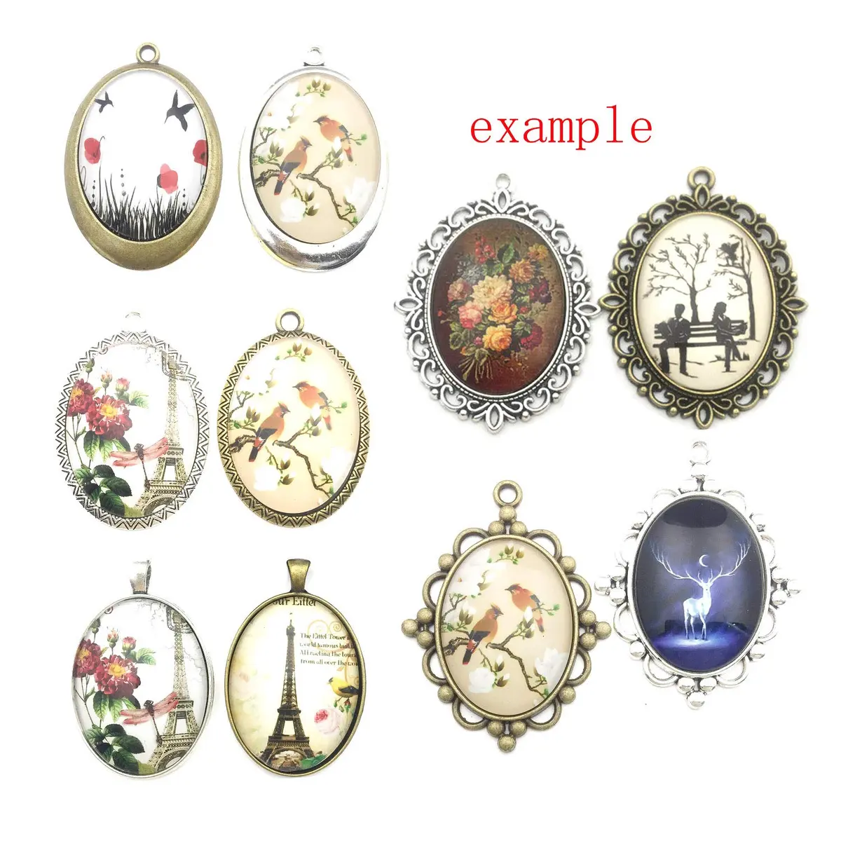 Youdiyla Jewelry Pendant Trays 30x40mm Antique Bronze | Perfect for DIY Photo Jewelry (70-120 chars) - view 4