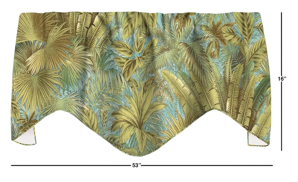 Decorative Things Window Treatments Valance Curtains 53"W x 16"L | Coastal Beach Decor with USA Quality - view 3