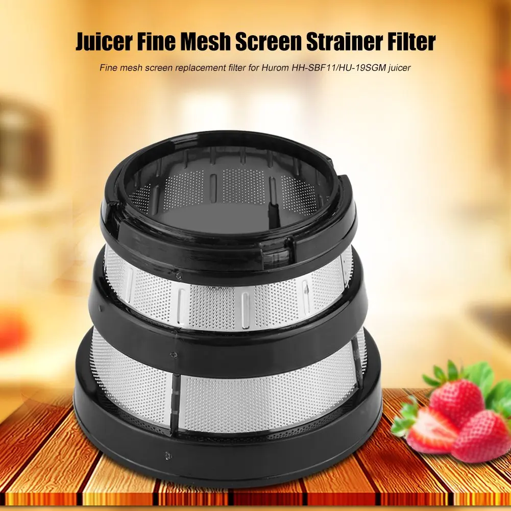 Hongzer Juicer Screen, Slow Juicer Fine Mesh Filter Silver | Small Hole Mesh for Hurom HH-SBF11 - main product image
