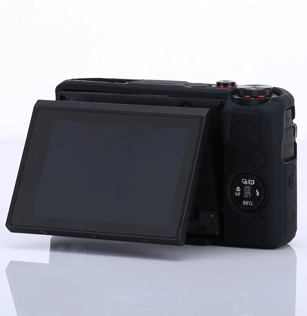 Yisau Black Silicone Camera Case for Canon PowerShot G7X / G7X Mark II | Ultra Thin Lightweight Rubber Soft Case - view 5