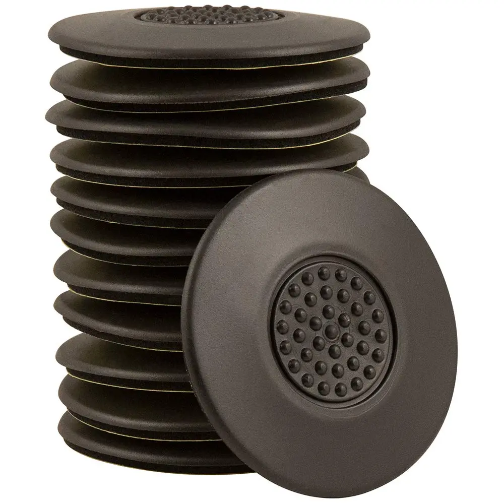 SOFTTOUCH 2 1/2 Inch Round Heavy Durty Non Slip Furniture Pads | Self Stick, Brown, 12 Count - main product image