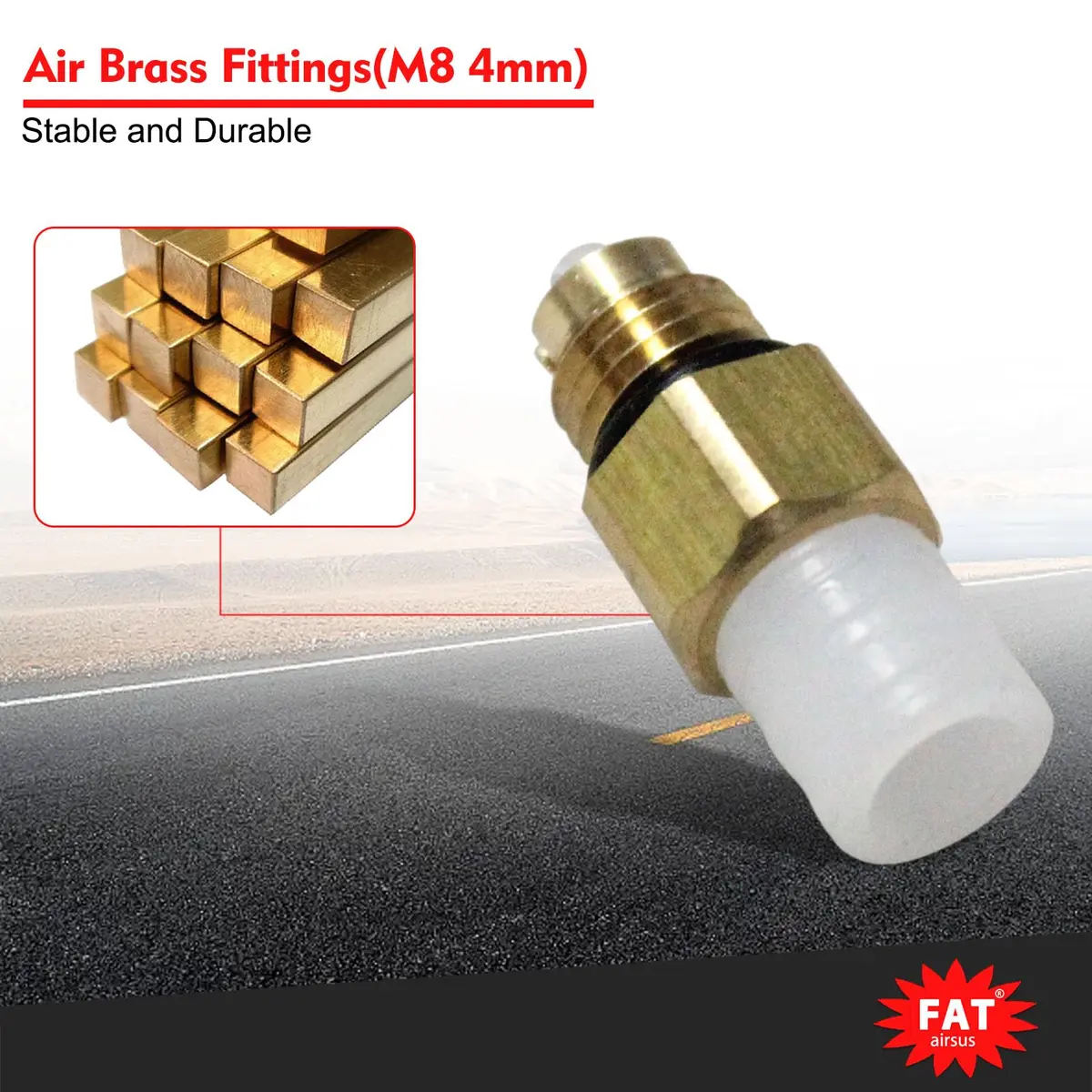 AIRSUSFAT 10pcs Air Suspension Repair Kit M8 4mm | Brass Fittings for Mercedes-Benz & More - view 7