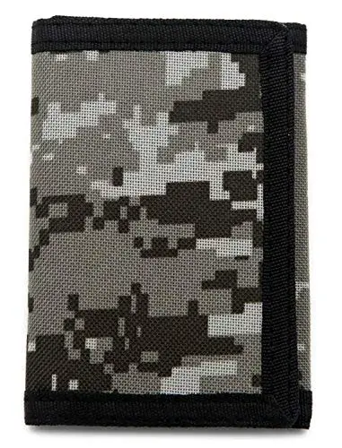 AI-DEE Digital Beige RFID Trifold Canvas Outdoor Sports Wallet for Kids with Hook & Loop Closure - view 2