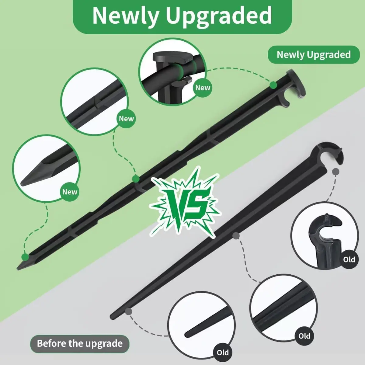 Balter-D Irrigation Drip Support Stakes 1/4 Inch | Durable Plastic Support for Garden & Lawn - view 4