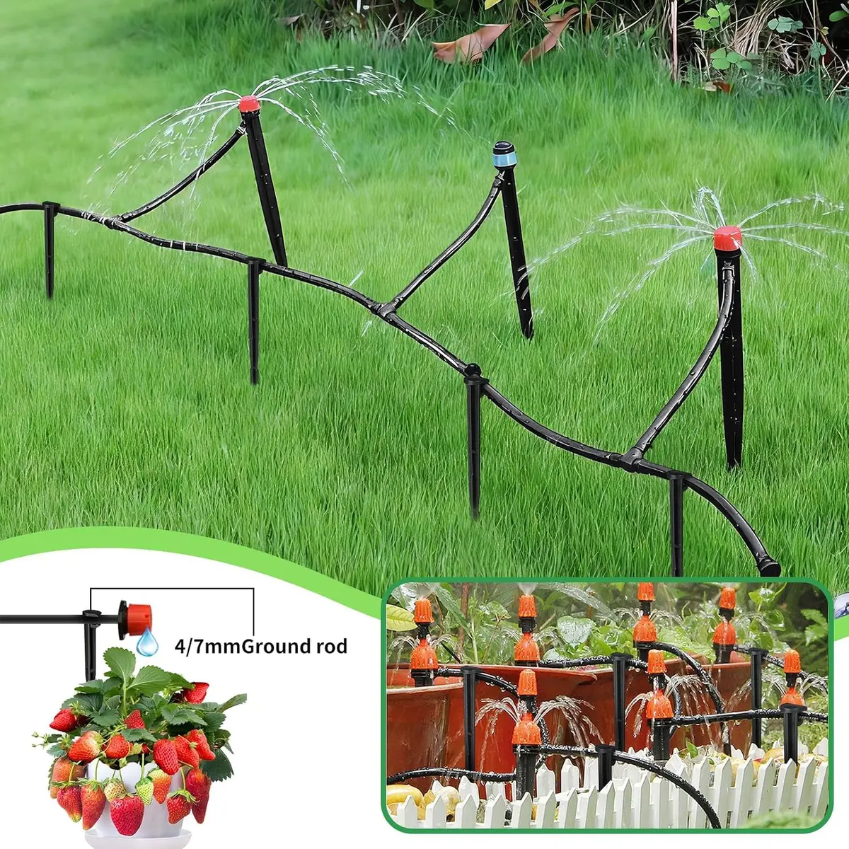 Balter-D Irrigation Drip Support Stakes 1/4 Inch | Durable Plastic Support for Garden & Lawn - view 5