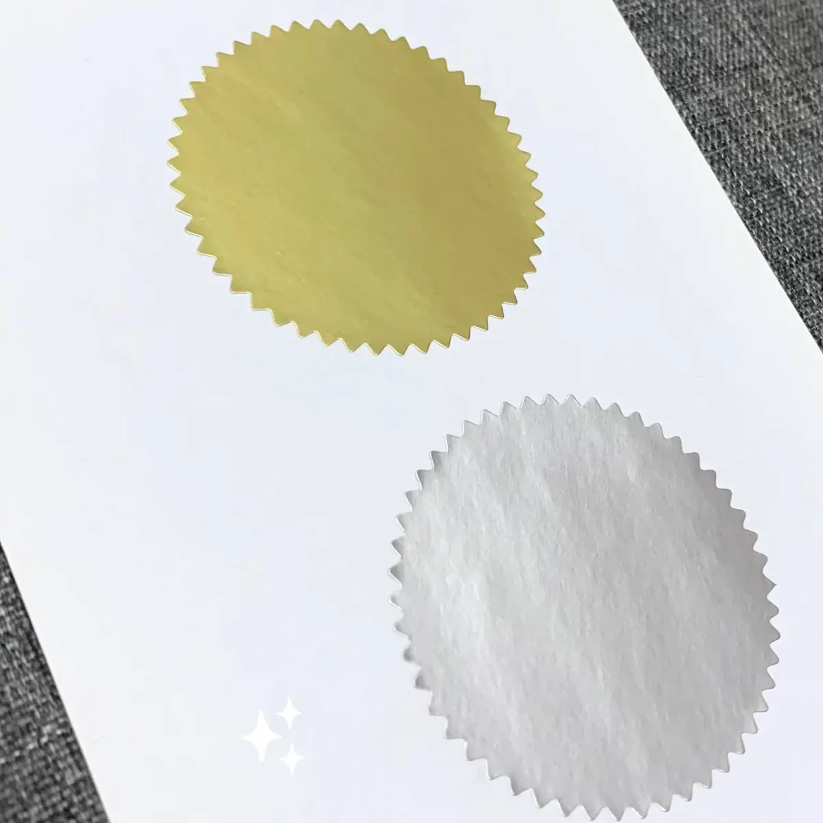 TownStix Silver & Gold Certificate Seals 400 PCS | 51 mm (2 Inch) Round Matte Foil Stickers - view 7