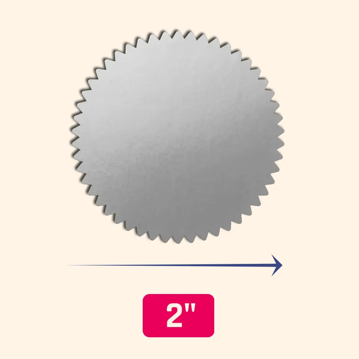 TownStix Silver & Gold Certificate Seals 400 PCS | 51 mm (2 Inch) Round Matte Foil Stickers - view 3
