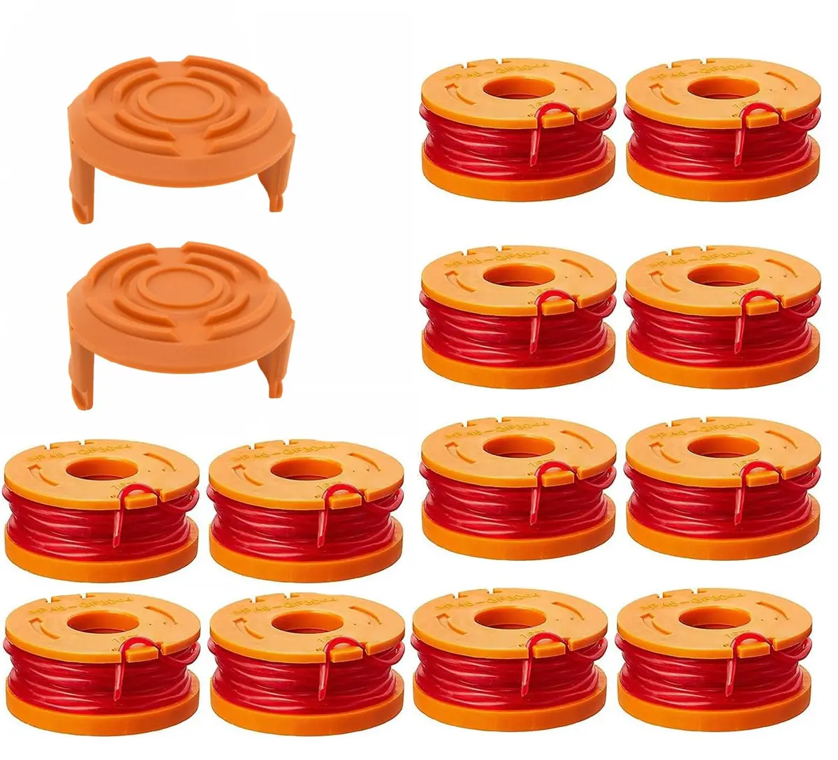 LEIMO KPARTS Trimmer Spool Line for Worx WA0010 | Durable 11ft 0.065" Nylon, Compatible with Worx WG Series, 14 Pack - main product image