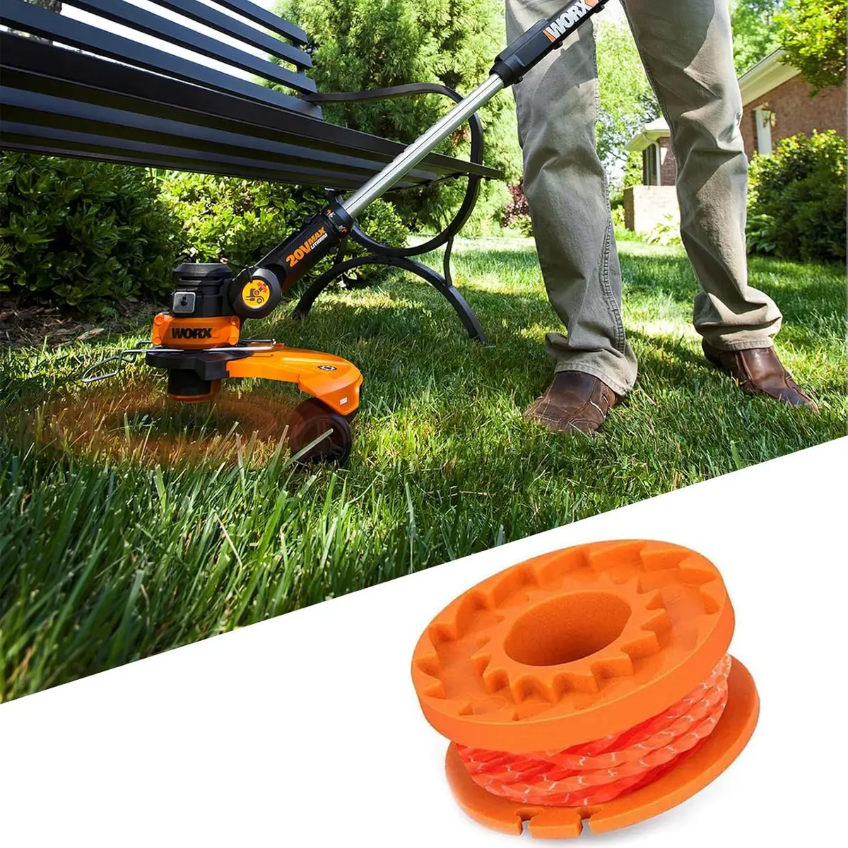 LEIMO KPARTS Trimmer Spool Line for Worx WA0010 | Durable 11ft 0.065" Nylon, Compatible with Worx WG Series, 14 Pack - view 7