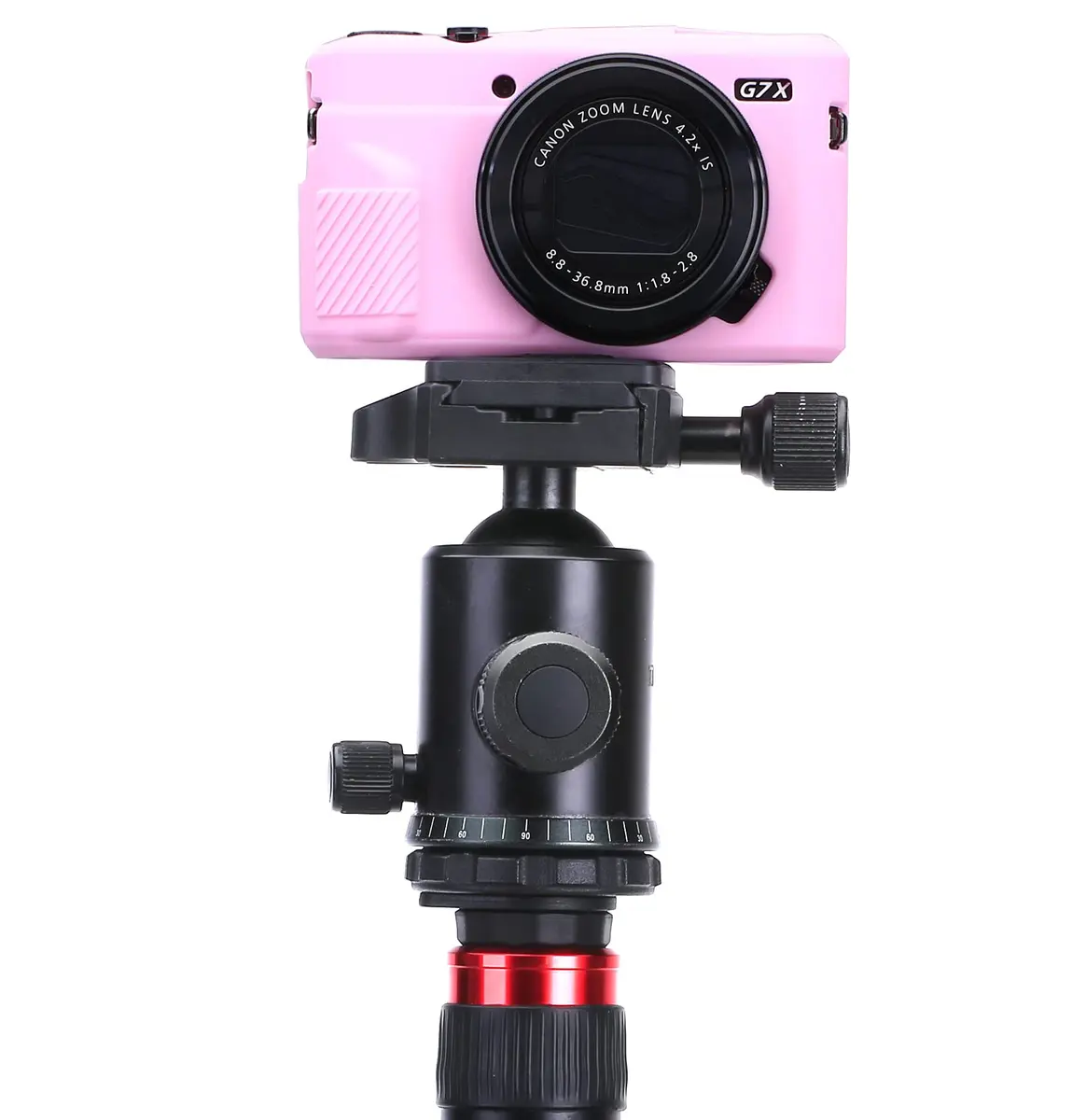 Yisau Pink Silicone Camera Case for Canon PowerShot G7X / G7X Mark II | Ultra Thin Lightweight Rubber Soft Silicone Bag Cover - view 7