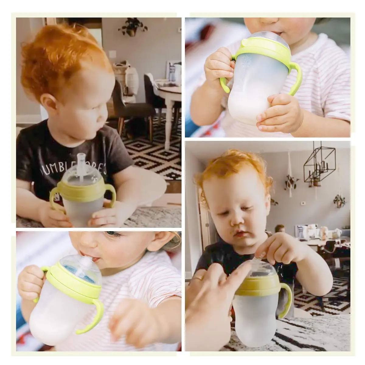 ANPEI Straw Sippy Cup Transitional Nipple Kit for Comotomo Baby Bottles 5 oz & 8 oz | Converts Comotomo Bottles to Straw or Soft Food Dispenser - view 4