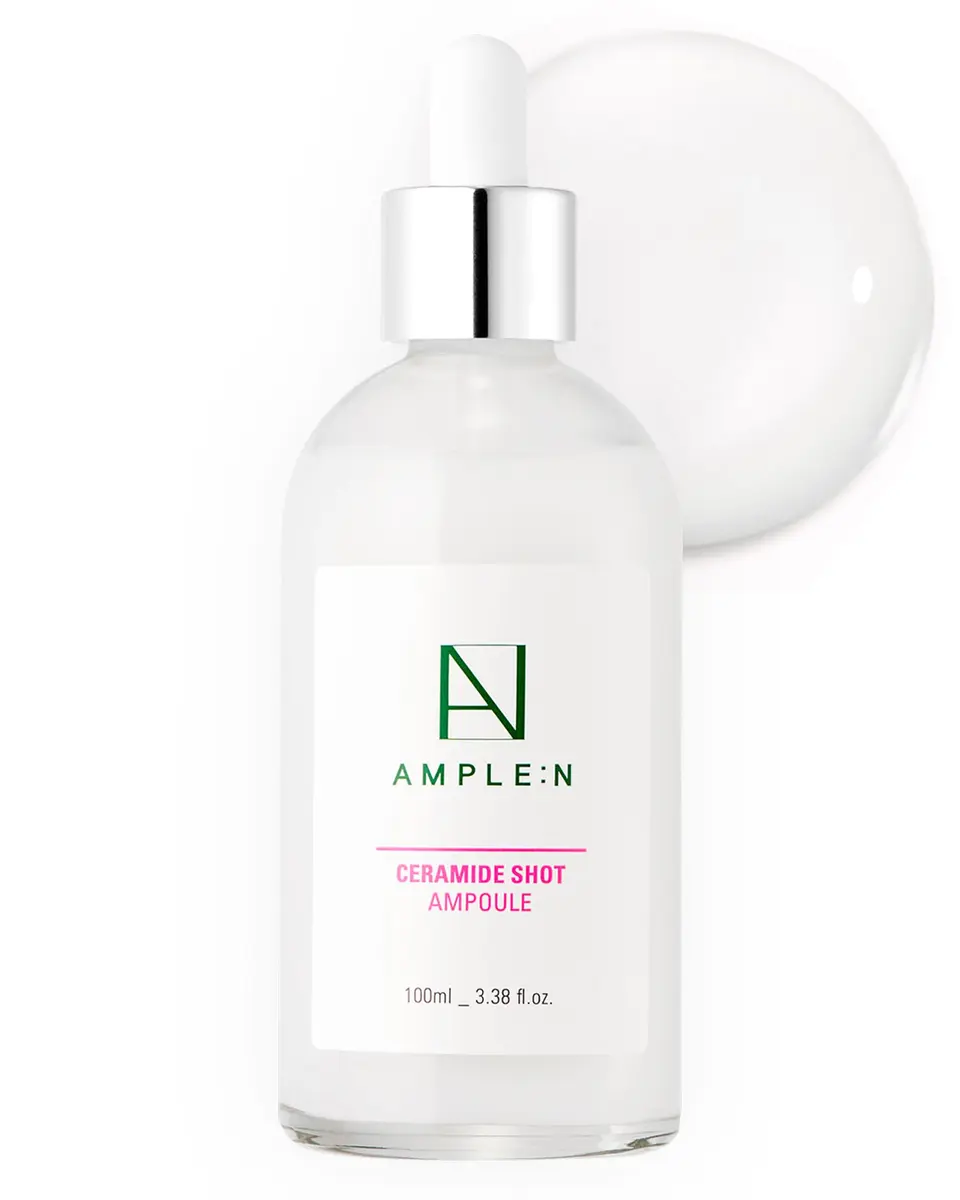 AMPLE:N Ceramide Shot Ampoule 100ml (3.38 fl oz) | Korean Barrier Repair Serum for Dry, Sensitive Skin - main product image