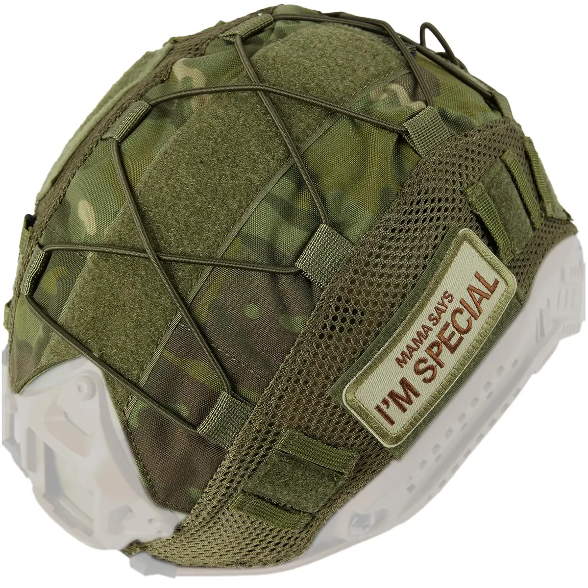 OneTigris Multicam Tactical Fast Helmet Cover for M/L PJ Helmets | Lightweight Cordura Nylon with MOLLE & Bungee System - main product image