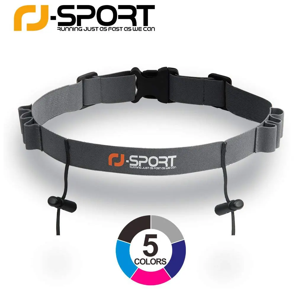RJ-Sport Race Number Belt with 6 Energy Gel Loops for Triathlon & Marathon, 32g (1.1oz) | Adjustable Waistband for Running Events - view 7