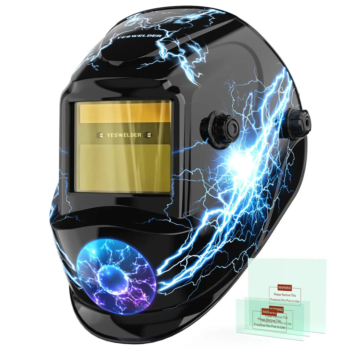 YESWELDER Auto Darkening Welding Helmet LYG-L600A True Color 1/1/1/1 Optical Clarity with Pivot Headgear - main product image