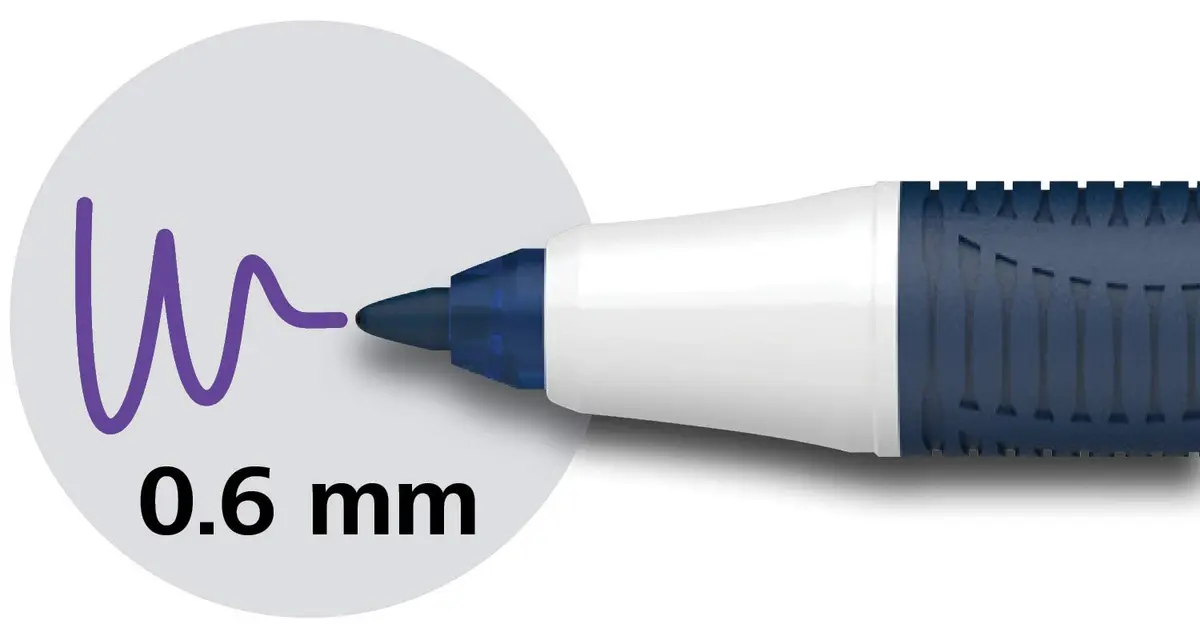 Schneider One Change Rollerball Pen, Refillable, 0.6 mm Ultra-Smooth Tip, Violet Ink, Box of 5 Pens | Smooth Ink Flow - view 5