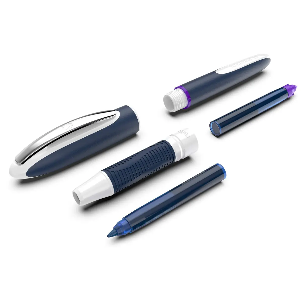 Schneider One Change Rollerball Pen, Refillable, 0.6 mm Ultra-Smooth Tip, Violet Ink, Box of 5 Pens | Smooth Ink Flow - view 4