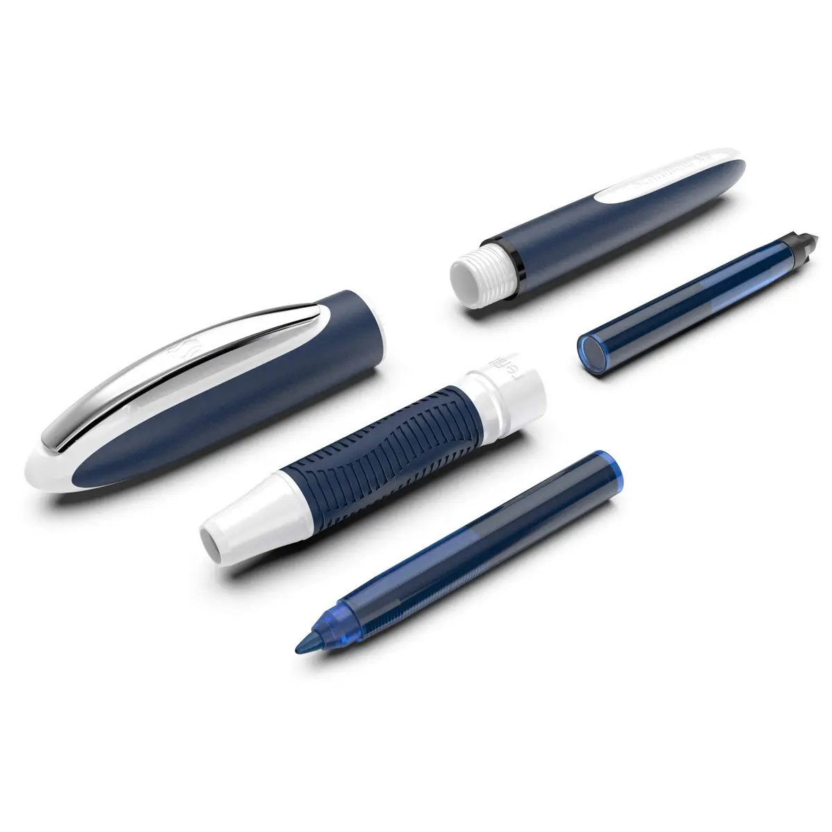 Schneider One Change Rollerball Pen, 0.6mm Fine Tip, Black Ink, Box of 5 Pens | Smooth Ink Flow & Refillable - view 4