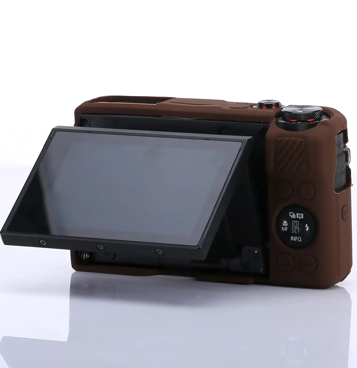 Yisau Silicone Camera Case for Canon G7X / G7X Mark II, Coffee | Ultra Thin Lightweight Rubber Soft Silicone Case Bag Cover - view 5