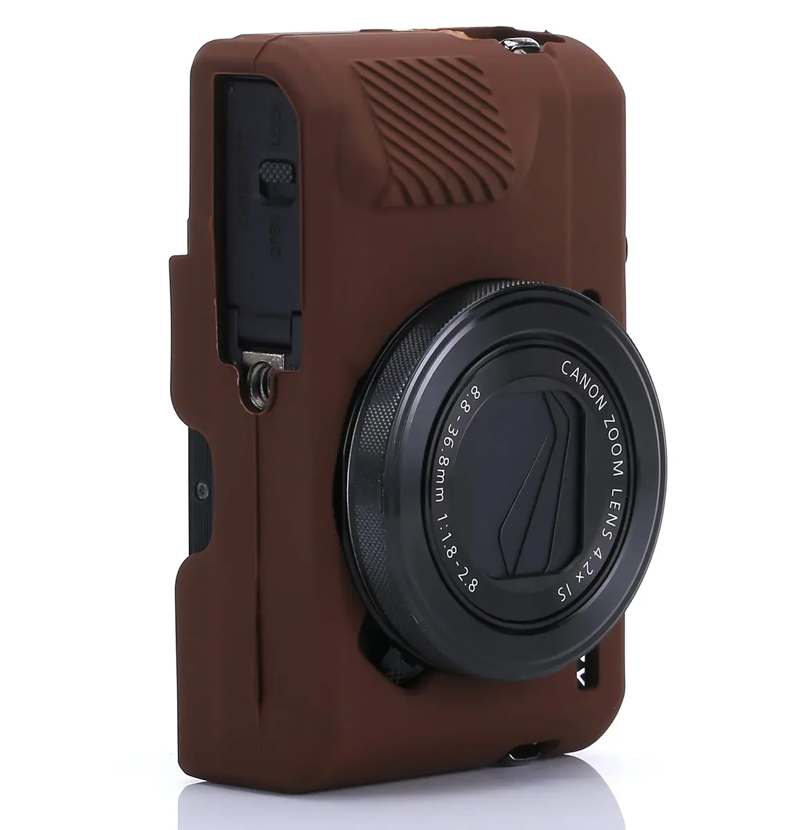 Yisau Silicone Camera Case for Canon G7X / G7X Mark II, Coffee | Ultra Thin Lightweight Rubber Soft Silicone Case Bag Cover - view 6