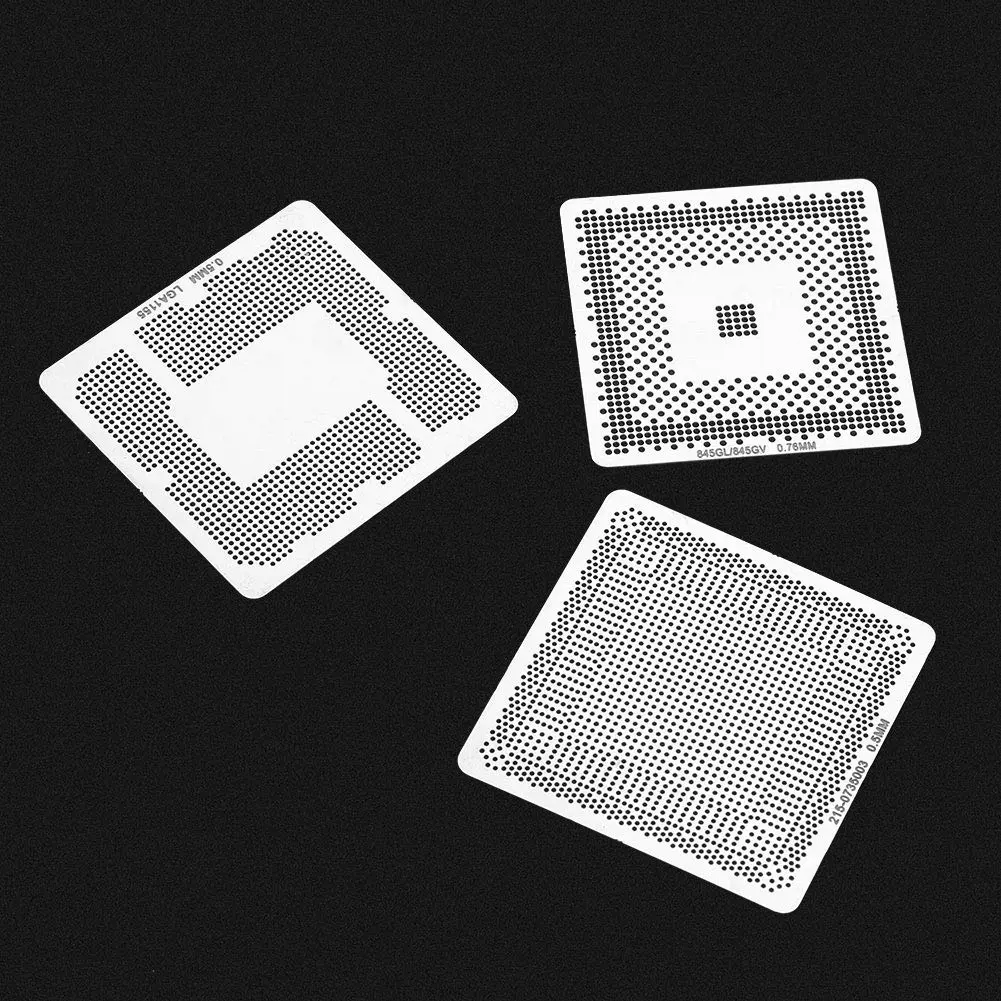 Ovenot BGA Reballing Stencils Kit 130pcs Universal Steel Template Mesh 0.35mm-0.76mm | Directly Heat Set - view 5