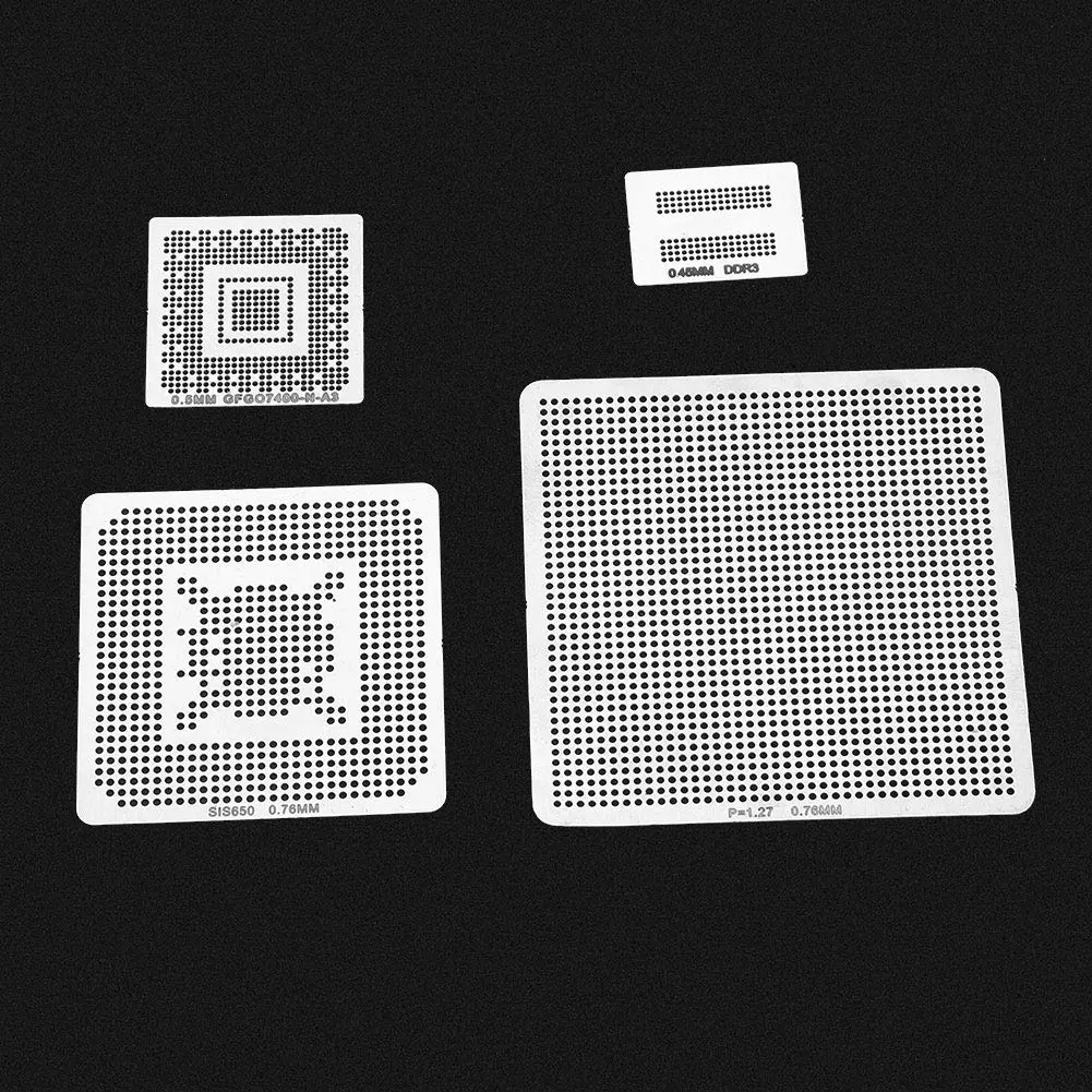 Ovenot BGA Reballing Stencils Kit 130pcs Universal Steel Template Mesh 0.35mm-0.76mm | Directly Heat Set - view 6