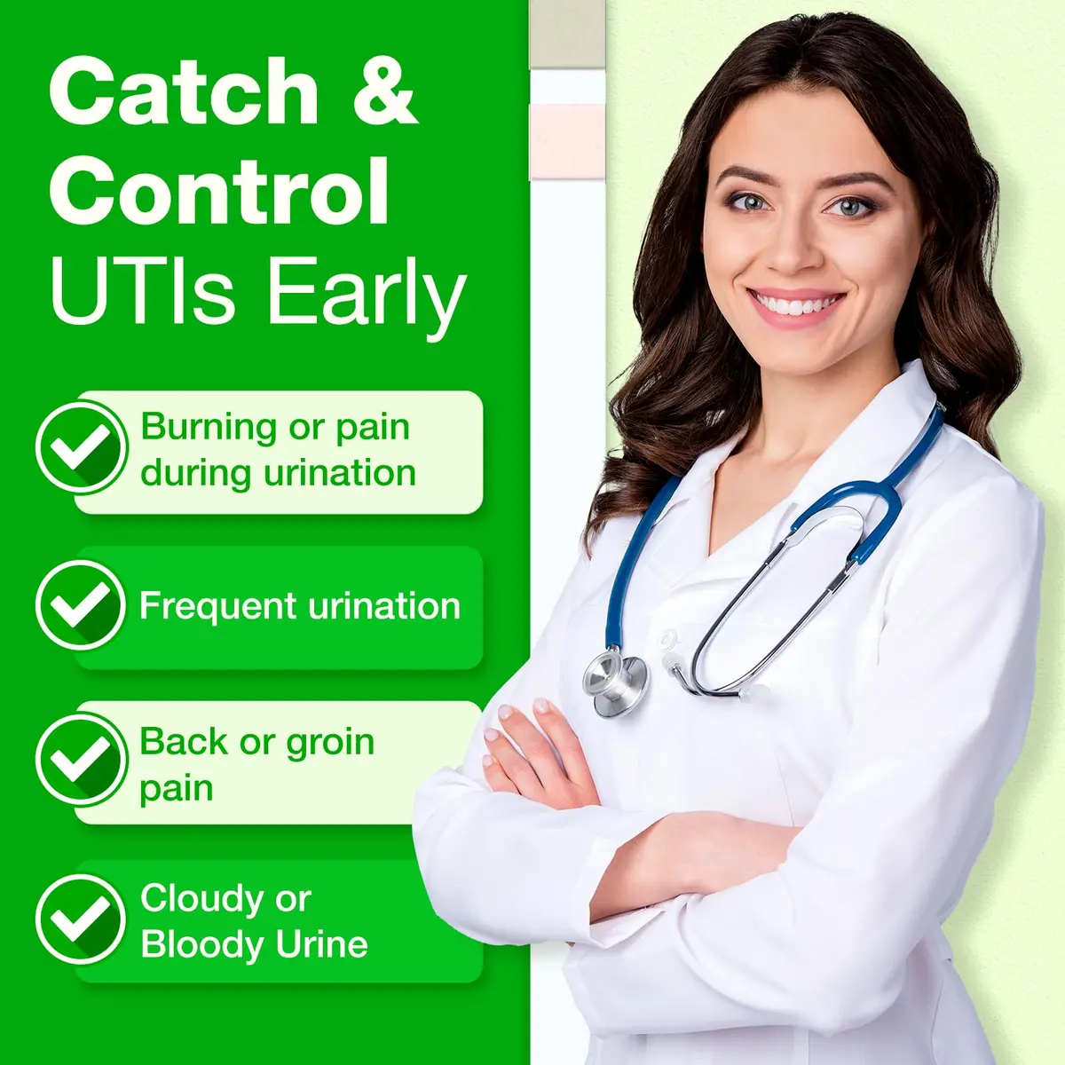Easy@Home Urinary Tract Infection Test Strips 25 Pack | Detects Leukocytes & Nitrites for Women - view 4