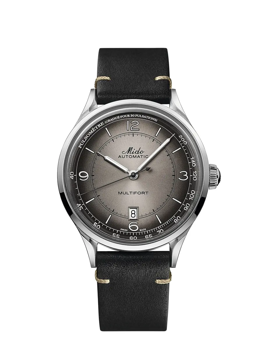 MIDO Multifort Patrimony Swiss Automatic Watch for Men | 40mm Stainless Steel Anthracite Dial - main product image