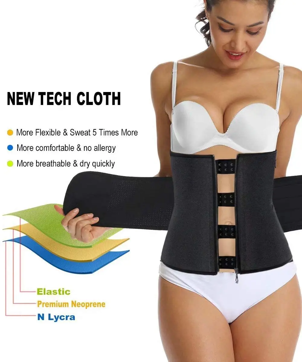 HOPLYNN Neoprene Sweat Waist Trainer Corset for Women | Body Shaping & Tummy Control - view 5